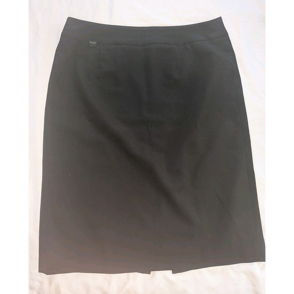 Calvin Klein Women's Black Pencil Skirt Size 8 Lined Back Zip‎
